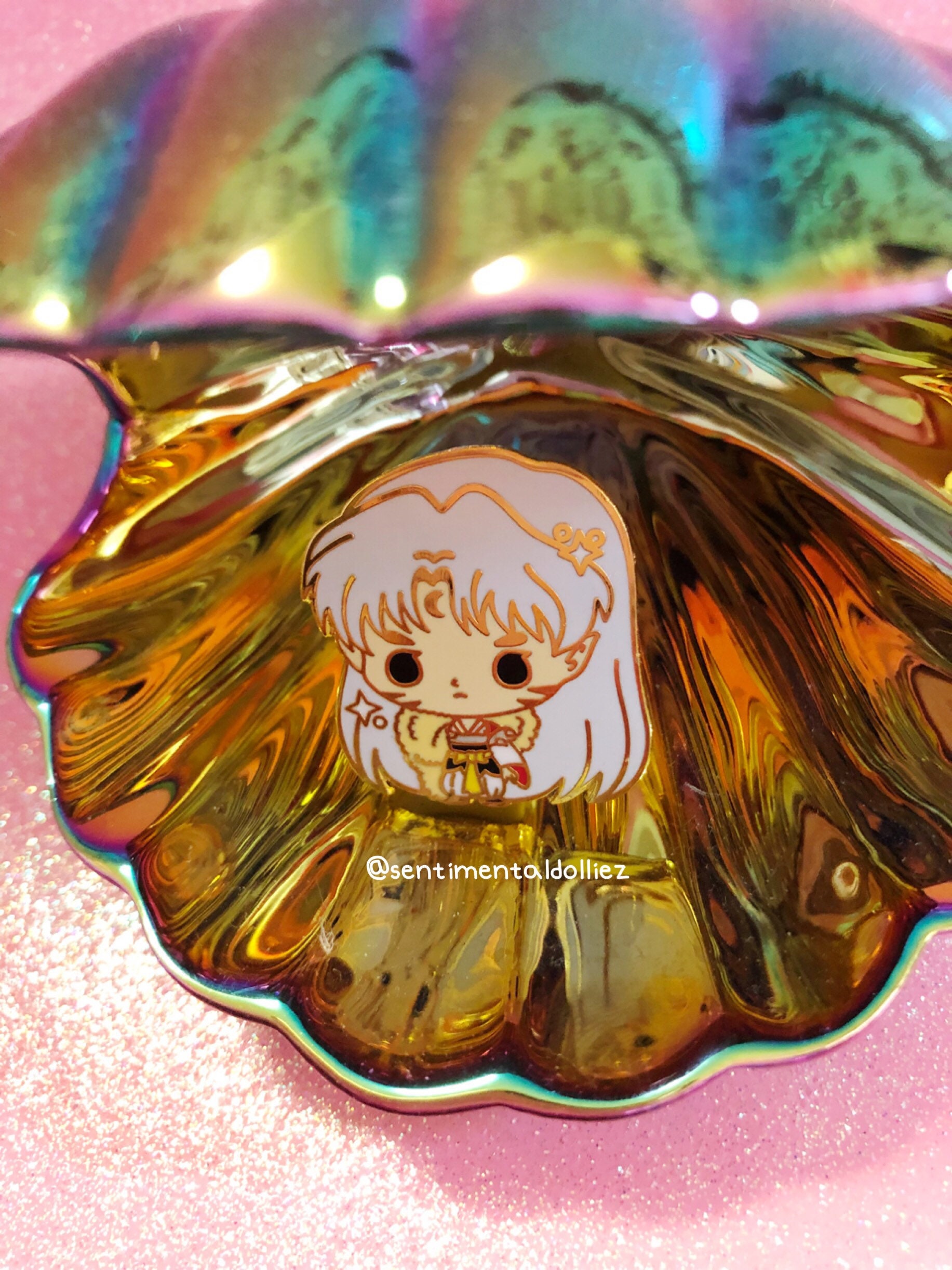 Inuyasha pin kawaii anime couple enamel pins enamel pins | Etsy