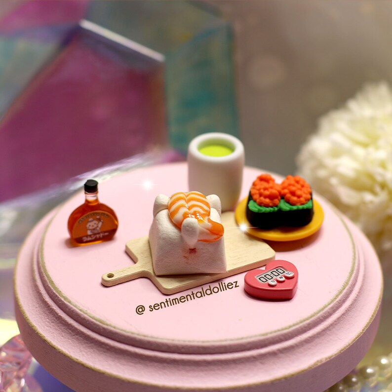 Sushi Cat Keycap Söt hantverksmässig Keycap Ebi Nigiri Cat Keycap Kawaii tangentbordstillbehör - tangentbordskapslar - spelpresenter - skrivbordstillbehör bild 5