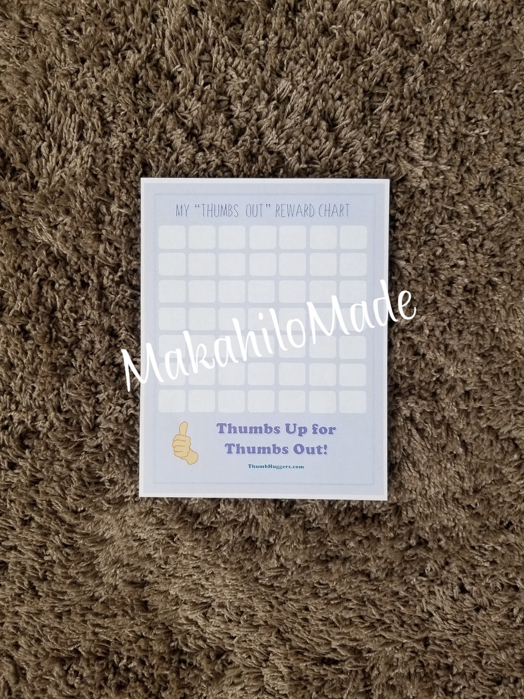 Reward Chart for Thumb Sucking Digital File Help Stop Thumb Sucking ...
