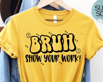 T-shirt drôle de professeur de mathématiques, montrez votre t-shirt de travail, chemise de professeur de mathématiques, cadeau de professeur de mathématiques, cadeau d'appréciation de professeur, blagues de mathématiques