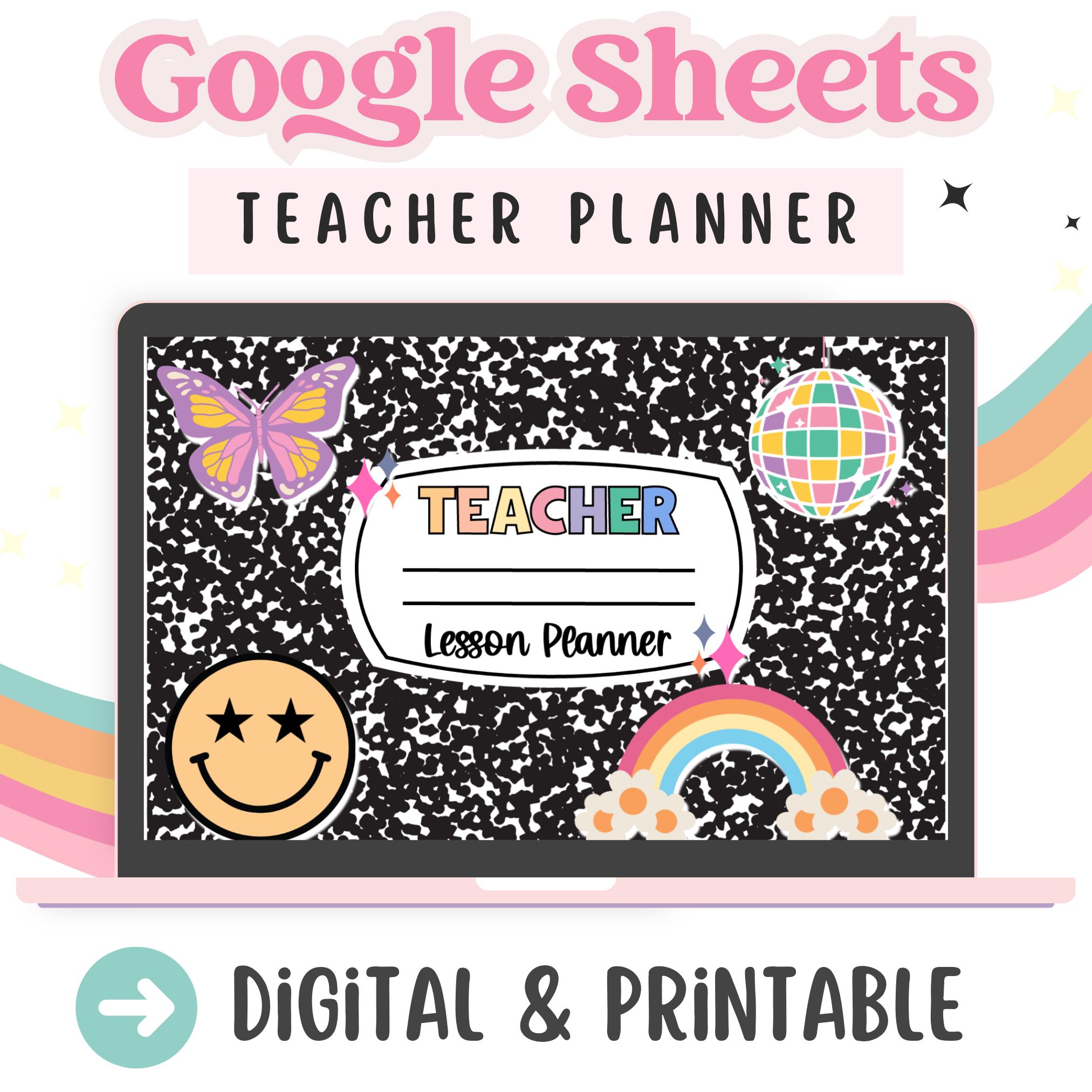 Digital Teacher Planner, Google Sheets Planner, Printable Planner ...