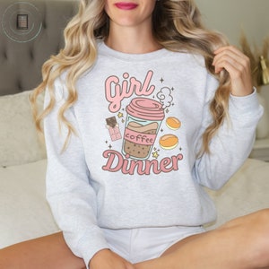 Sudadera de cena de niña, camisa de cena de niña, regalo de cena de niña, regalo para ella, almuerzo de niña, cena de niña, camisa divertida para ella