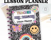 Retro Teacher Lesson Planner | EDITABLE | 2026-2027 | Teacher Binder, Paper Teacher Planner, Powerpoint Teacher Planner, Printable Planner