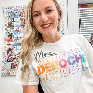Custom Back to School Shirt, Personalized Name Teacher Shirt, Elementary Teacher Shirt, Kindergarten Teacher Tee, Gift for Teacher