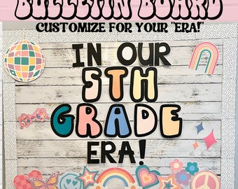 In My Era Bulletin Board Kit Retro Groovy Classroom Decor, Classroom Printables, Back to School, Bulletin Board Kit,  Printables