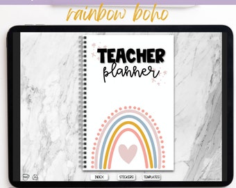 Teacher Landscape Digital Planner | un Dated Teacher Digital Planner | Digital Teacher Planner | Teacher Planner for Ipad | Ipad Planner