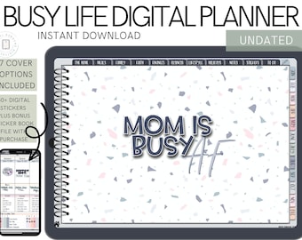 Digital Planner, Digital Planner For Busy Life Moms, Digital Planner UNDATED Digital Planner, GoodNotes Planner, Dated Digital Planner