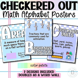 Boho Math Alphabet Posters - Etsy