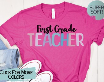 Eerste leerjaar leraar tshirt, eerste leerjaar, terug naar school shirt, leraar cadeau voor eerste leerjaar leraar