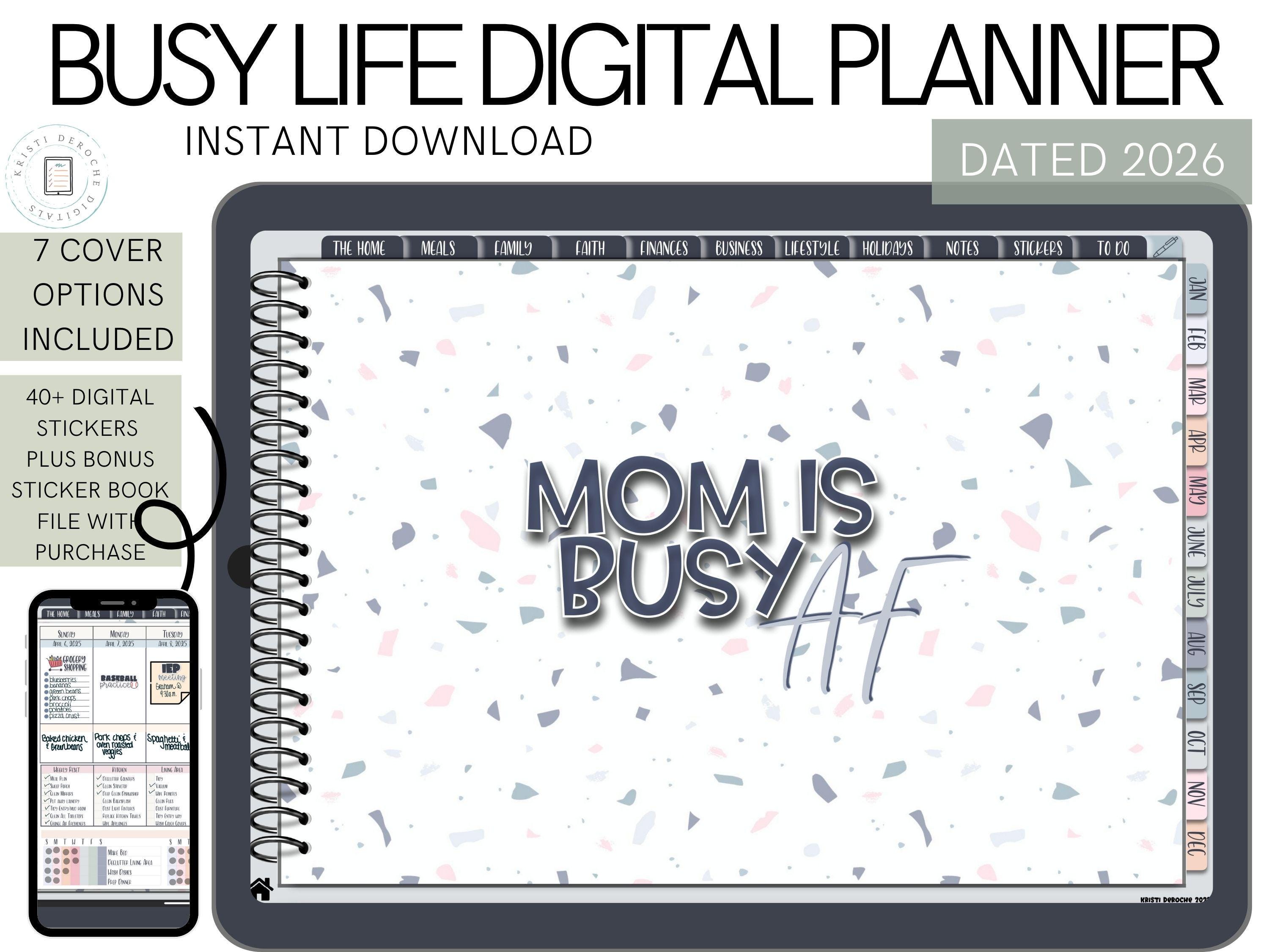Digital Planner, Digital Planner for Busy Life Mom, Digital Planner ...