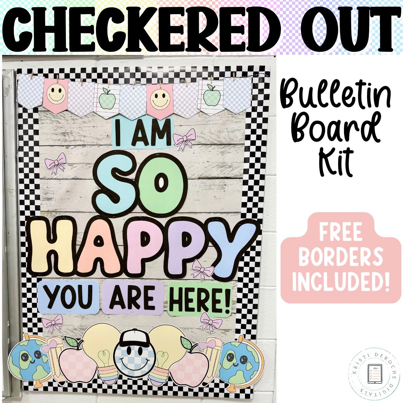 Checkered Flag Bulletin Board Border