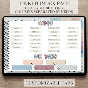 Digital Teacher Planner, iPad Planner, Digital Lesson Planner ...