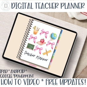 Digital Teacher Planner, Landscape, 2025-2026 Goodnotes Teacher planner, Digital Teacher Planner for Goodnotes, Teacher Planner for Ipad