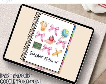 Digital Teacher Planner, Landscape, 2025-2026 Goodnotes Teacher planner, Digital Teacher Planner for Goodnotes, Teacher Planner for Ipad
