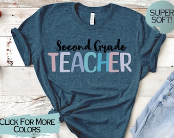Second Grade Teacher Tshirt, Second Grade, Back to School Shirt, Teacher Gift for Second Grade Teacher