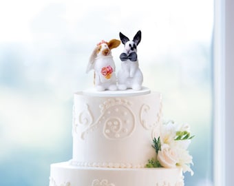 Wedding Cake Topper Lapins d’amour