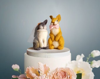 Wedding Cake Topper Love bunnies
