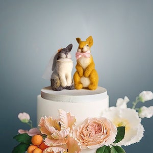 Topper per torta nuziale Coniglietti d&#39;amore