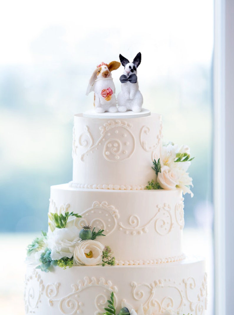 Wedding Toppers Rabbit Wedding Cake Topper Love Bunnies - Etsy