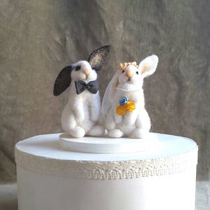 Wedding Cake Topper Love bunnies image 1