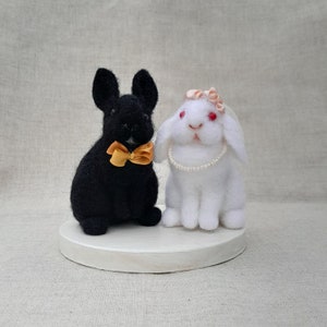 Topper per torta nuziale Coniglietti d&#39;amore