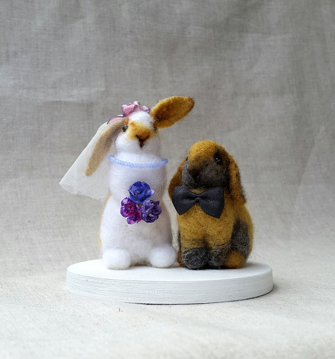 Wedding Toppers Rabbit Love Bunnies Wedding Cake Topper Animal Cake Topper Rustic Wedding ...