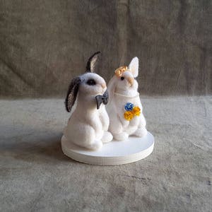 Wedding Cake Topper Love bunnies image 2