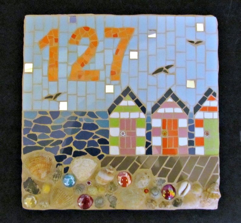 Mosaic House Number Made to Order With Variety of Sizes Etsy