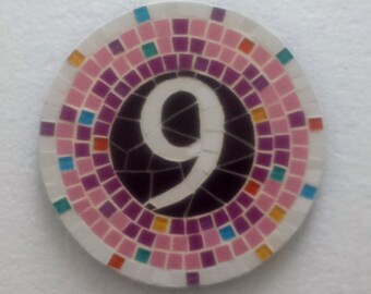 Mosaic house number, made to order with variety of sizes, colours and themes available (chat on convo to discuss)
