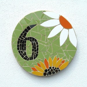 Decorative house number mosaic, made to order image 1