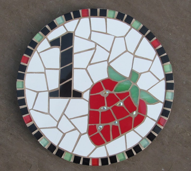 Decorative house number mosaic, made to order image 4