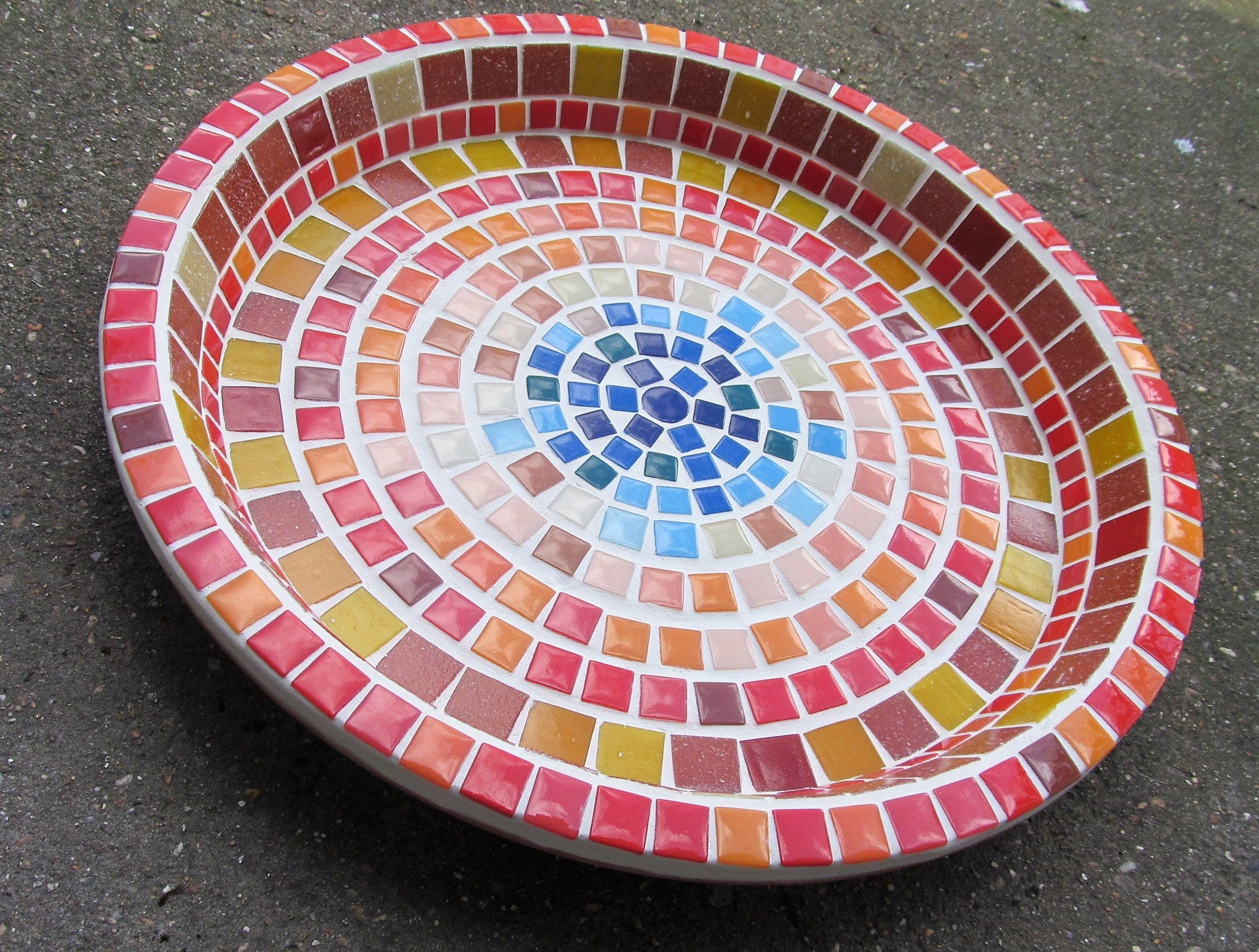 Mosaic birdbath for the garden fully waterproofed Etsy