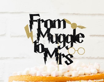 Wizard inspired Cake Topper, glitter topper, magical party, wizard cake topper, magician, cake topper, birthday cake topper, wizard party