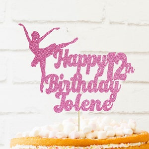 Personalized Ballerina Cake Topper, birthday cake topper, ballet cake topper, Name Cake Topper, dancer cake topper, fairy party decor