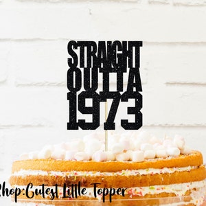 Straight Outta 1983 Cake Topper Glitter Cheers To 40 Years 40 And Fabulous Cake Topper For 40th Birthday Wedding Anniversary Party Sign Decorations By Gotgala 1983
