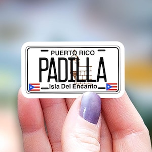 Boricua license plate sticker, boricua slang sticker, Puerto Rico license plate Sticker, Water Bottle Sticker, Laptop Sticker,kindle sticker