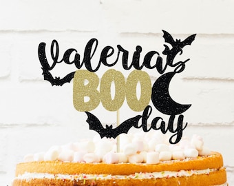 Halloween Cake Topper, Happy Boo day topper, Halloween birthday Cake Topper, Custom Halloween Cake Topper, first birthday, ghost cake topper