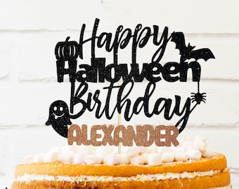 Happy Halloween Cake Topper, Happy Halloween, Halloween birthday Cake Topper, Custom Halloween Cake Topper, Halloween Birthday party decor
