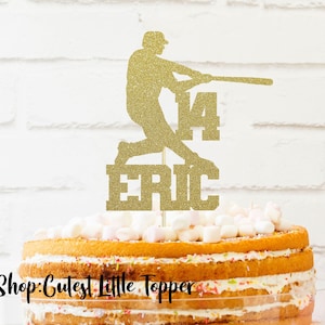 Personalized Baseball Birthday Cake Topper, birthday cake topper, baseball cake topper, Name Cake Topper, sports cake topper, baseball party