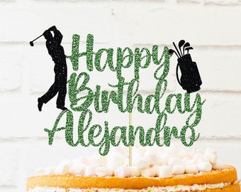 Personalized Golfer Cake Topper, golf cake topper, gold party, golf party, Cake Topper With Name, Cake Topper, golf, golf theme, gold gift
