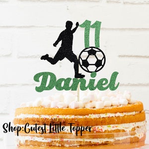 Personalized Happy Birthday Cake Topper, happy birthday cake topper, soccer cake topper, Name Cake Topper, sports cake topper, soccer party