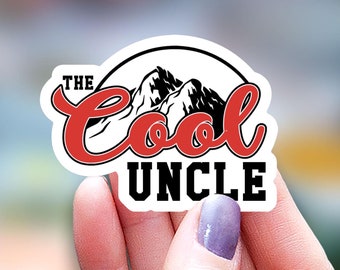 The cool uncle Sticker, kindle sticker, funny Sticker, Water Bottle Sticker, Decal Laptop Sticker, beer sticker, uncle joke sticker