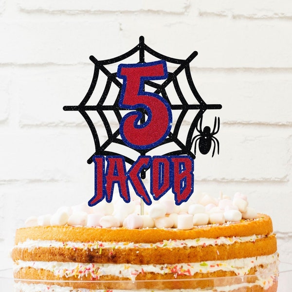 Adorno para tarta de araña, adorno para tarta, adorno para tarta de cumpleaños, adorno para tarta de Spider-Man, fiesta de Spider-Man, adorno para tarta de niño, fiesta de niño