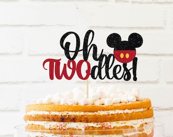 Mouse Oh Twodles Cake Topper, cake topper,Birthday Cake Topper, mouse cake topper, oh twodles topper cake topper, 2nd bday, mouse birthday