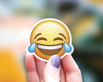 Laughing emoji Sticker, emojis sticker, cool Sticker for kids, Water Bottle Sticker, Mac Decal Laptop Sticker, kindle sticker, kids sticker