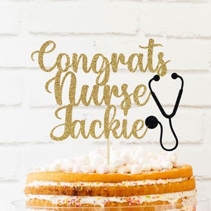 Personalized Nurse Graduation Topper, Graduation 2022, Medical School Graduate, Nurse Graduate, Nurse Topper, Nurse cake topper, graduate