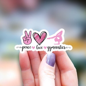 Gymnastics Sticker, gymnast sticker, kindle sticker, Water Bottle Sticker, Decal Laptop Sticker, journal sticker, gymnastics mom sticker