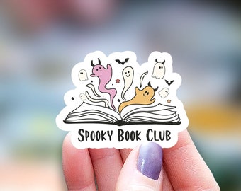 Spooky Book Club Sticker, reading sticker, kindle Sticker, smut sticker, planner sticker, Water Bottle Sticker journal sticker ghost sticker