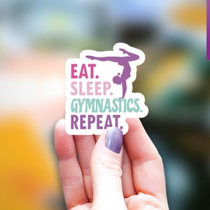 Gymnastics Sticker, gymnast sticker, kindle sticker, Water Bottle Sticker, Decal Laptop Sticker, journal sticker, gymnastics mom sticker