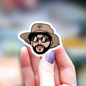 Bad bunny Sticker, un verano sin ti Sticker, bad bunny, latina sticker, Water Bottle Sticker, Decal Laptop Sticker, Puerto Rico sticker